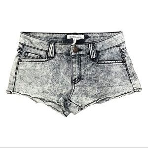 BCBGeneration Distressed Denim Jean Shorts in Acid Wash Blue